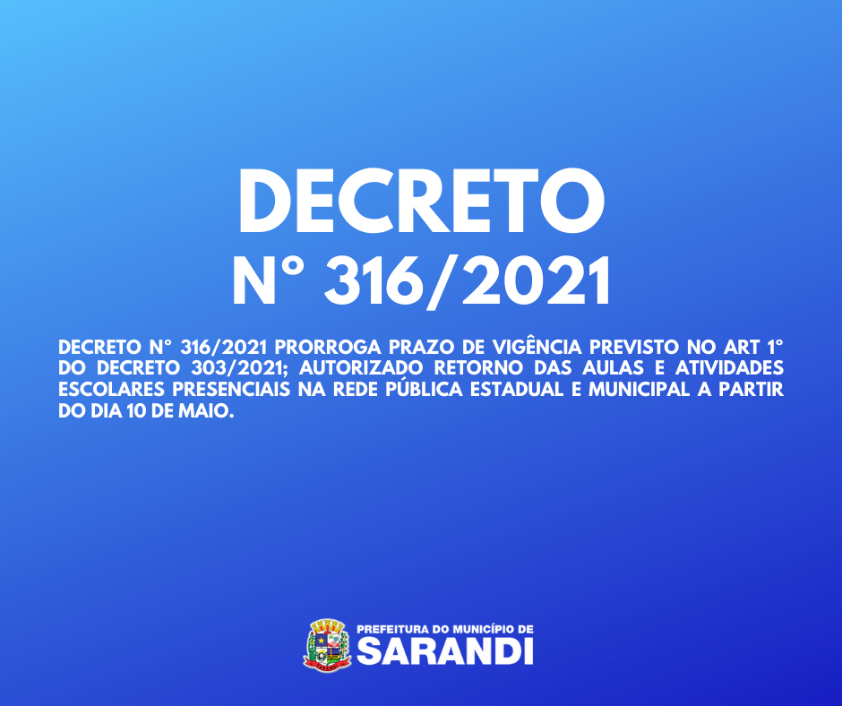 Decreto Nº 316/2021